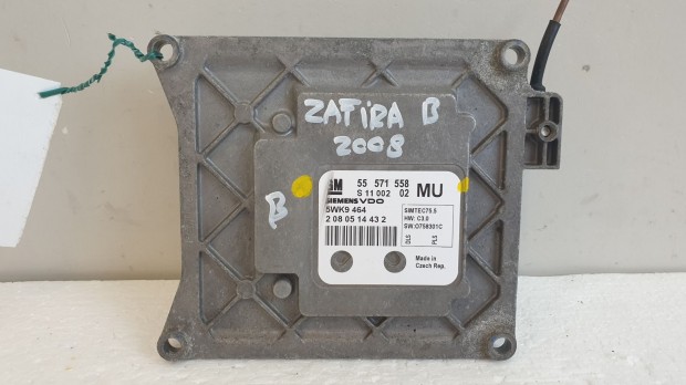 511384 Opel Zafira B, Motorvezérlő, Ecu, 55571558, 5WK9464, Siemens.