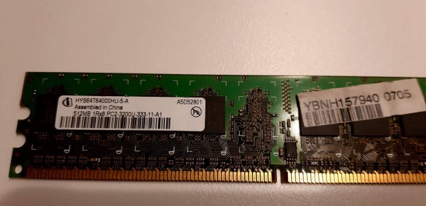 512MB 1Rx8 PC2-3200U-333-11-A1 DDR2 pc memria