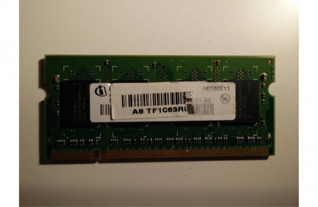 512 MB Infineon 533 MHz PC2-4200S DDR2 tesztelt laptop memria