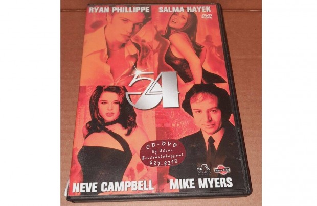 54 DVD (1998) Ryan Phillippe, Salma Hayek - szinkronizlt, karmcentes