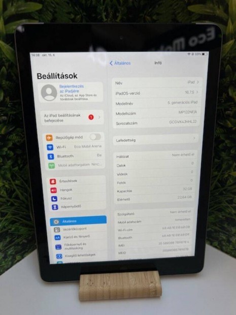 5561 Apple ipad 5ht gen. Wifi+Cellular, 32GB!