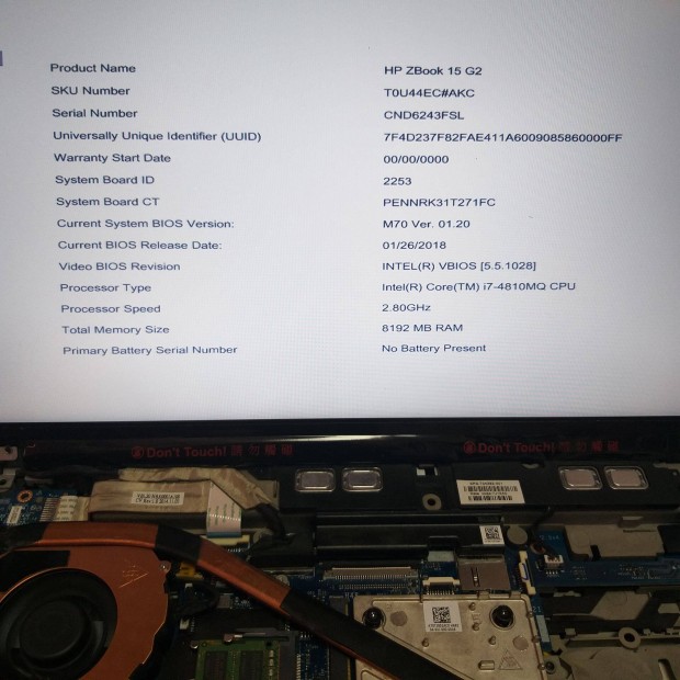 574.Hp zbook g2 ,hinyos laptop. ,kijelzt elvittk,,Hdd,memria,kij