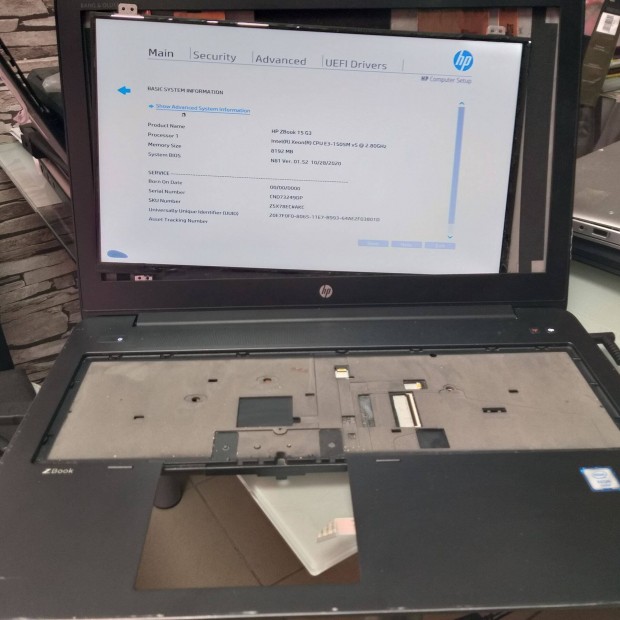 593.Hp Zbook g3 biosig tesztelt,hinyos laptop alkatrsznek elad! !.A