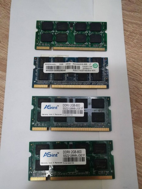 5X 2 GB DDR2 RAM laptopba, olcsn !!