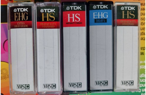 5-DB TDK VHSC VHS C Videokamera Kazetta TDK VHSC Videó Kazetta