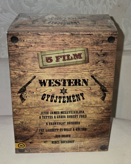 5 DVD-Western gyjtemny(Rio Bravo/A vadnyugat hskora/Pat Garrett