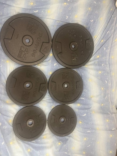 5, 10 és 20 kg-os Domyos súlyzó tárcsa, súlytárcsa 29 mm 5, 10 és 20 k