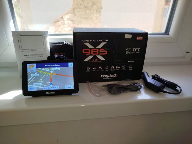 5" Wayteq x985BT GPS navigáció 2025.máj. Magyaro. térkép kamionos is