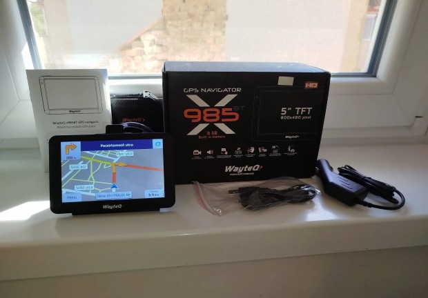 5" Wayteq x985BT GPS navigci 2025.mj. Magyaro. trkp kamionos is 