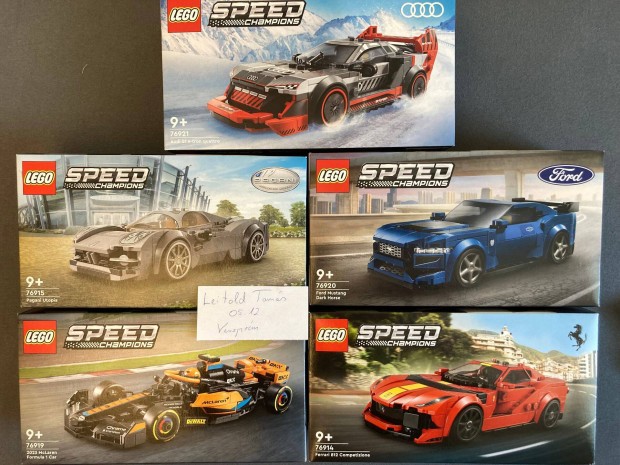 5 db LEGO Speed Champions aut