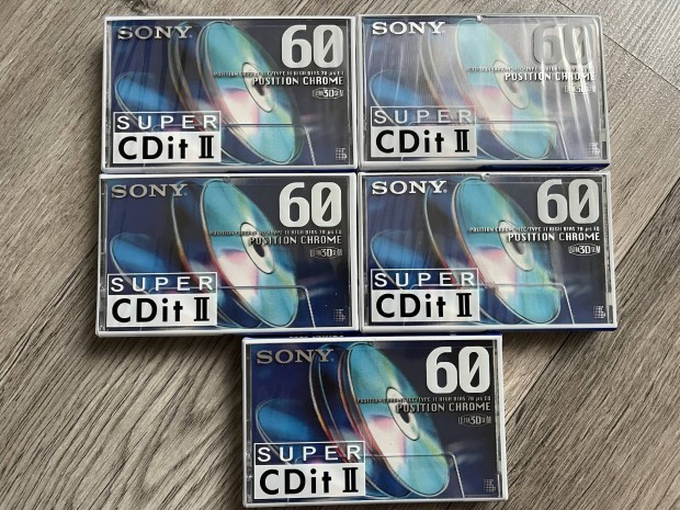 5 db Sony Super Cdit2 kazetta