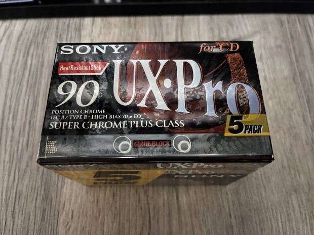 5 db Sony UX-Pro 90 kazetta Szmlval