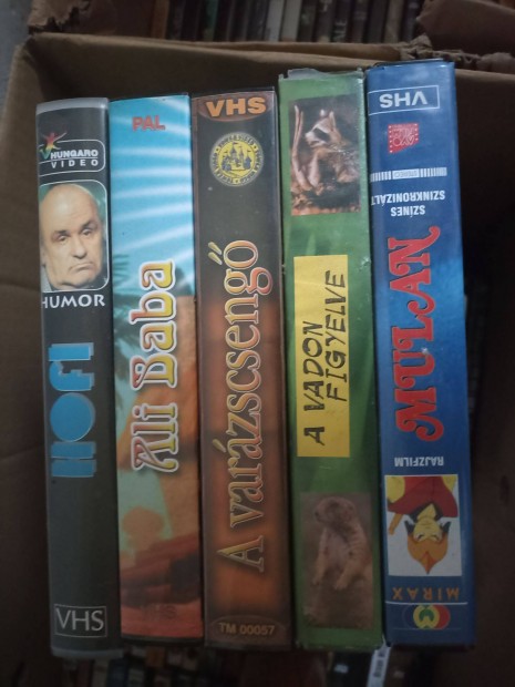 5 db VHS műsoros mese, Hofi humor Eredeti gyári videókazetta