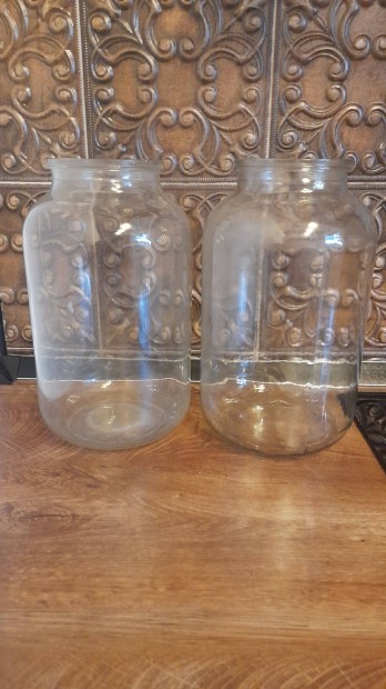 5 db nagyméretű befőttes üveg 2x5,5 és 3x2,5 l -es