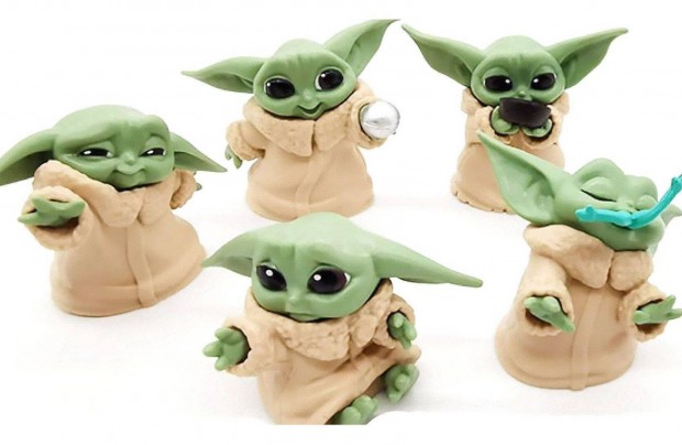 5 db-os Star Wars Baby Yoda Grogu figura szett