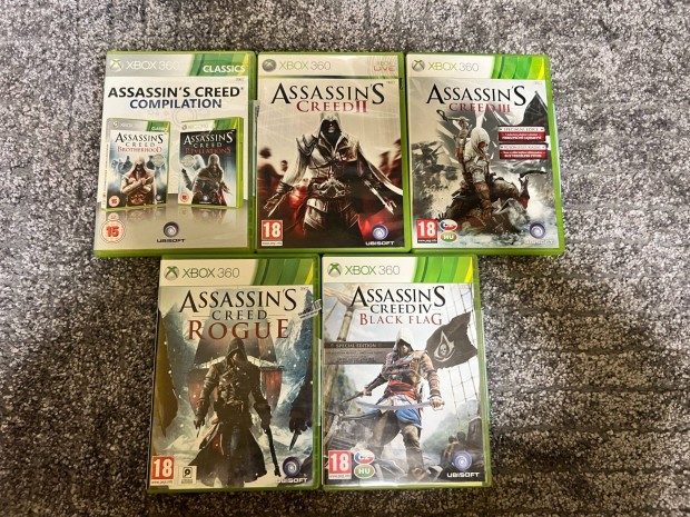 5db Assassin's Creed Xbox 360 Xbox 360 játék egyben eladó