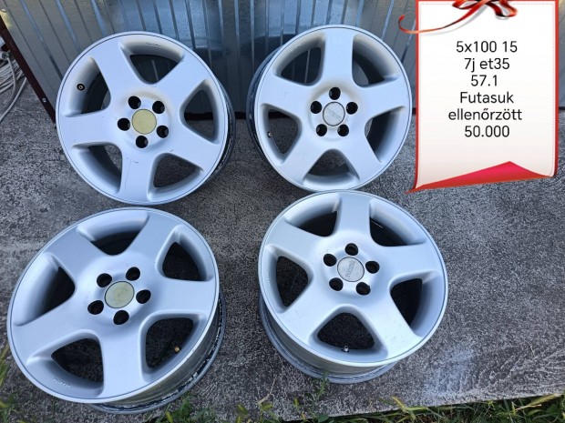 5x100 15 col alufelni szett