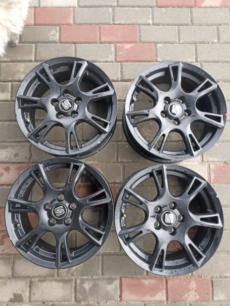5x100 6x15" r15 et38 Gyri j matt fekete Seat, Vw alufelni garnitra