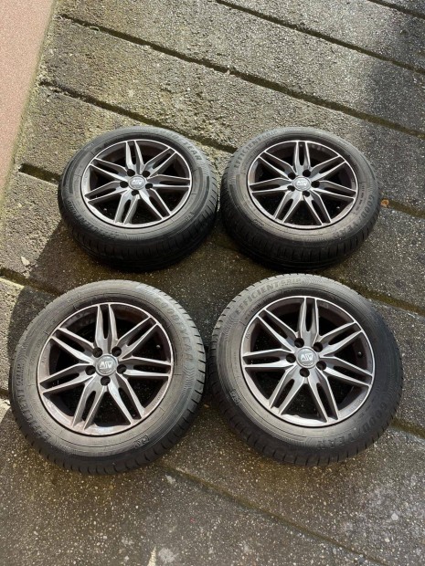 5x100 MSW Felni + 185/65R15 Goodyear nyárigumik