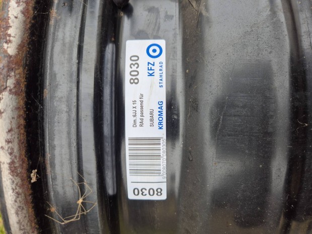 5x100 lemezfelni, Kromag KFZ A-8030 15" 15coll Subaru (vagy mshoz is)
