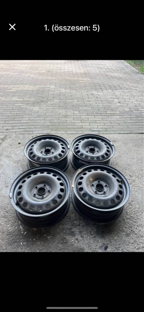 5x105 15" Opel lemez szett szenzorral.