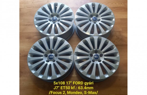 5x108 17" Ford Focus, Mondeo gy�ri /Titanium/ alufelni garnit�ra