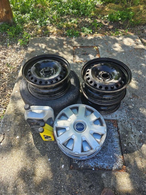 5x108r16"gyári lemezfelni garn+4dbgyári hibátlan Ford disztárcsa