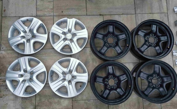 5x110 Opel GM Struktur 16" gyri lemezfelniszett dsztrcskkal