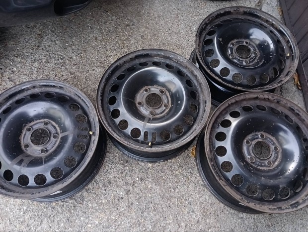 5x110 lemezfelni garnitra, 16os,  Saab, Opel lemezfelnik.