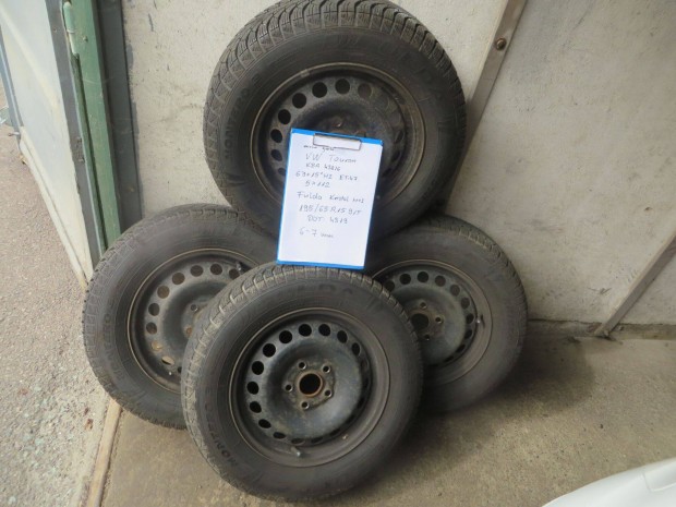5x112 15" VW lemezfelni 195/65R15 Fulda M+S téligumik