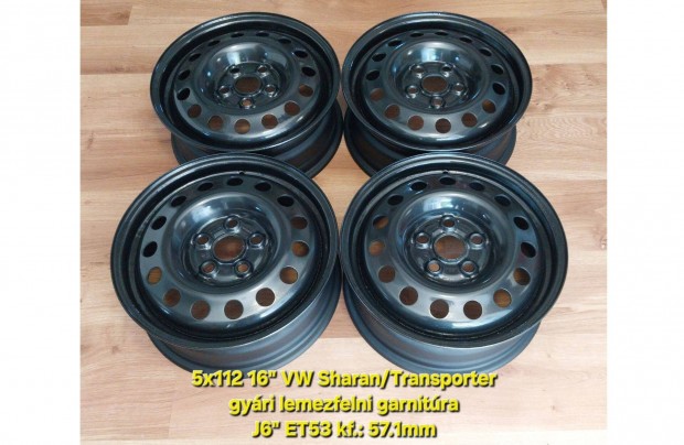 5x112 16" VW Sharan 7M / Transporter /T4/ gyri lemezfelni garnitra