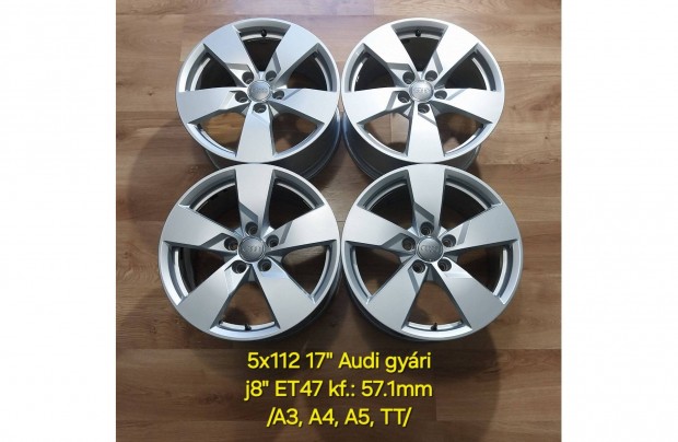 5x112 17" AUDI TT 8S gyri alufelni garnitra