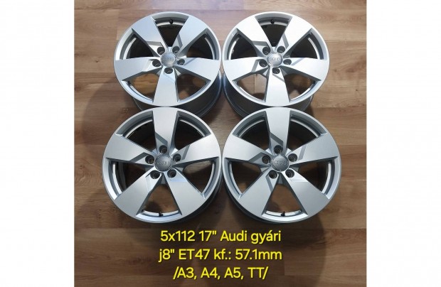 5x112 17" AUDI TT 8S gyári alufelni garnitúra /8J ET47/