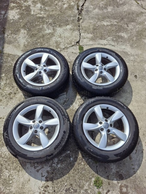 5x112 17" Audi alufelni 225/60 Hankook t�li gumikkal dot23