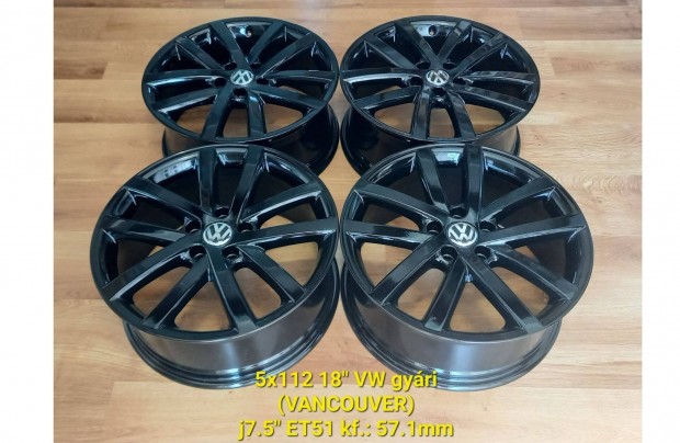 5x112 18" VW Golf GTi/GTD gyri alufelni garnitra /Vancouver/