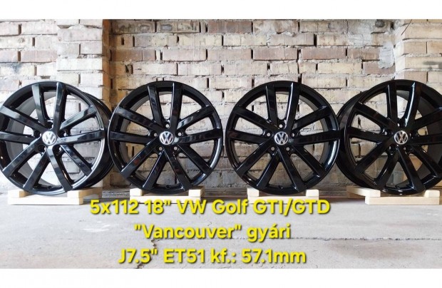 5x112 18" VW Golf /Vancouver/ gyári alufelni garnitúra
