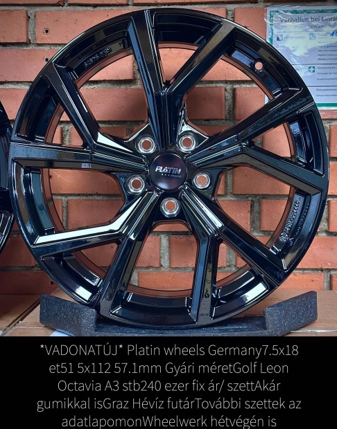 5x112 18 zoll Uj alufeknik Golf A3 Caddy Octavia srb