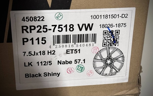 5x112 18 zoll Uj alufeknik Golf A3 Caddy Octavia srb