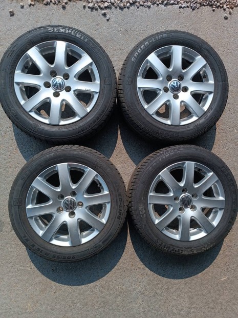 5x112 6,5x16"r16 et 42 gyári VW alufelni garnitúra akár gumikkal is