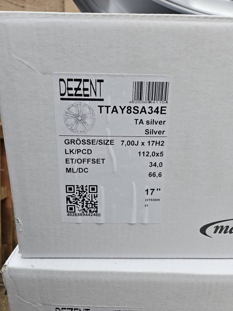 5x112 Dezent TA Silver alufelni garnit�ra 