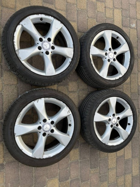 5x112 Mercedes 17" hasznlt alufelni, rajta 225/45 hasznlt Sava nyri
