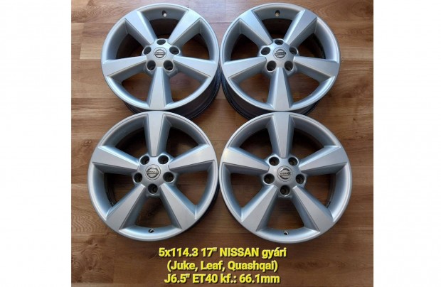 5x114.3 17" Nissan gyri alufelni garnitra /Quashqai, Dacia Duster/