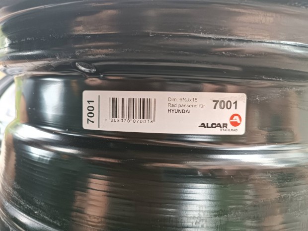 5x114,3 6,5x16" r16 et44 új gyári Hyundai Kia lemezfelni garnitúra