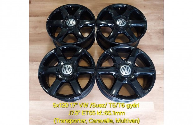 5x120 17" VW gyári "Suez" alufelnik /Multivan, T5/T6, Amarok/