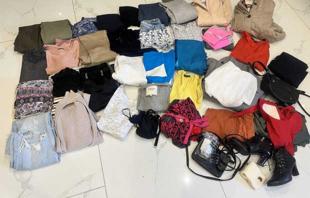 60 darabos női ruhacsomag My77 Zara Abercrombie Hollister stb