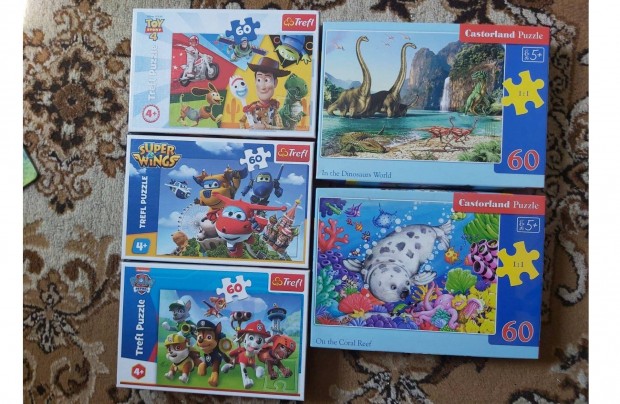 60 db-os puzzle, 4-5 ves, toy store4, super wings, paw patrol, din,