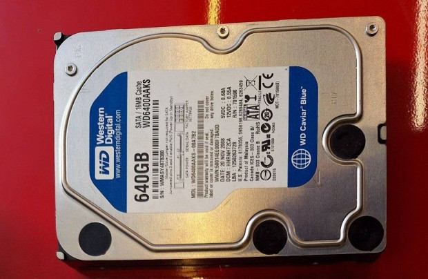 640 GB SATA HDD WD Western Digital 3.5" vincseszter