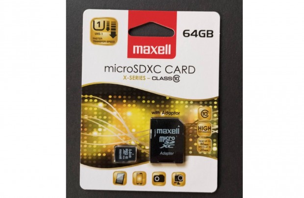 64GB 64 GB Micro sd krtya class10 gyors Microsd adapter