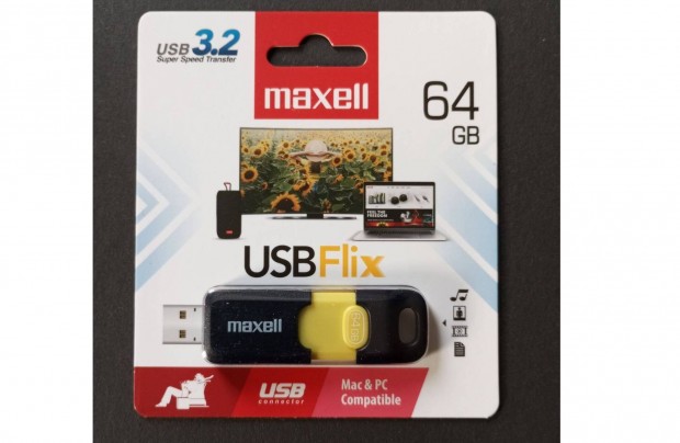 64 GB 64 GB Maxell Pendrive USB 3.2 szuper gyors Pendrive