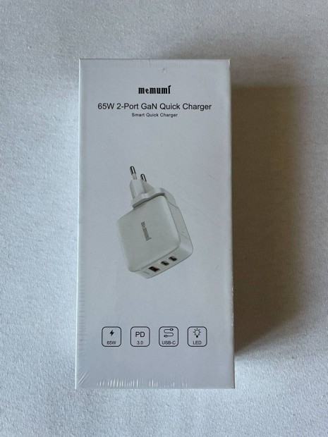 65W-os USB-C gyorstöltő, három porttal